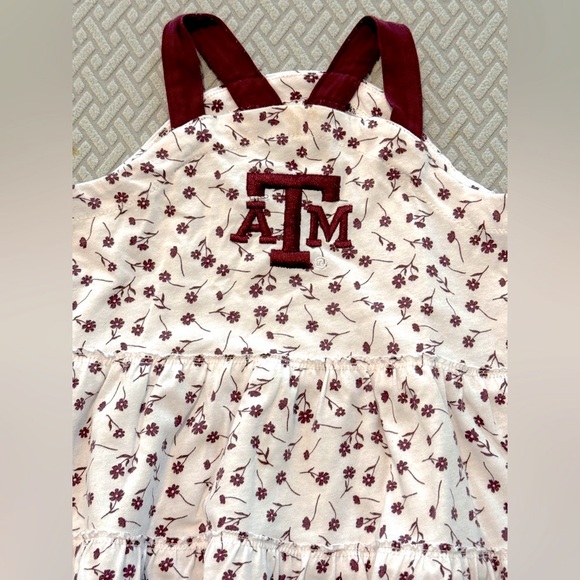 Colosseum Texas A&M Soft Tiered Baby Girl Collegiate Dress- size 12-18 months - Picture 3 of 6